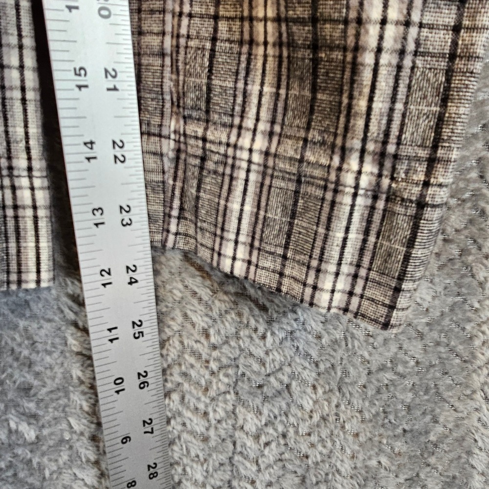 Hollister Black White‎ Plaid High Rise Tapered Trousers XS Elastic Back Pants - Picture 4 of 9